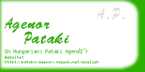 agenor pataki business card